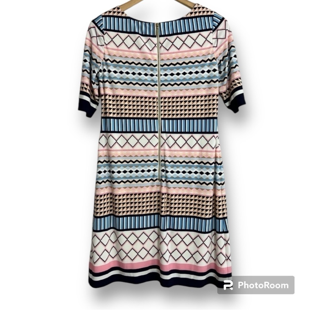 Eliza J Geometric Print Dress Pastel Size 6 - Picture 2 of 16
